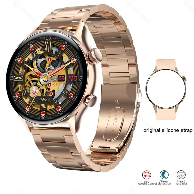 New 390*390 Screen Smart Watch Always Display The Time Bluetooth Call Sports Fitness Tracker NFC Smartwatch For Men Android IOS