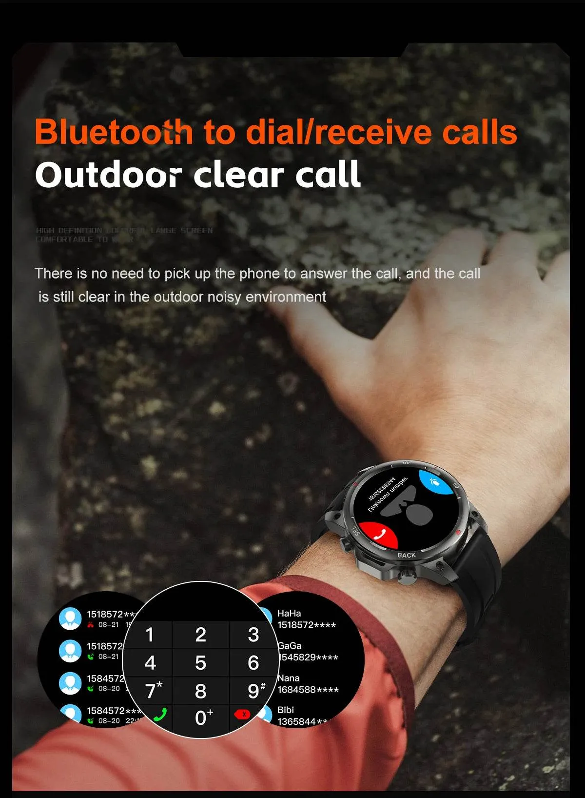 New NFC Men's Smart Watch Bluetooth Call LED Sports Smart Watch Heart Rate Sleep Health Temperature Monitoring Smartwatches