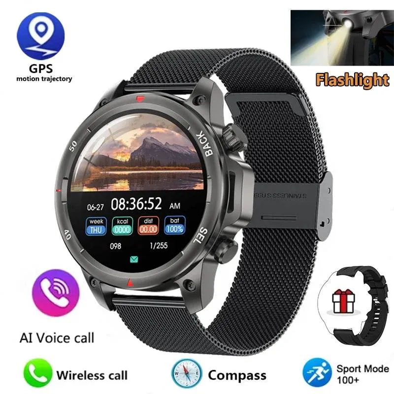 New NFC Men's Smart Watch Bluetooth Call LED Sports Smart Watch Heart Rate Sleep Health Temperature Monitoring Smartwatches