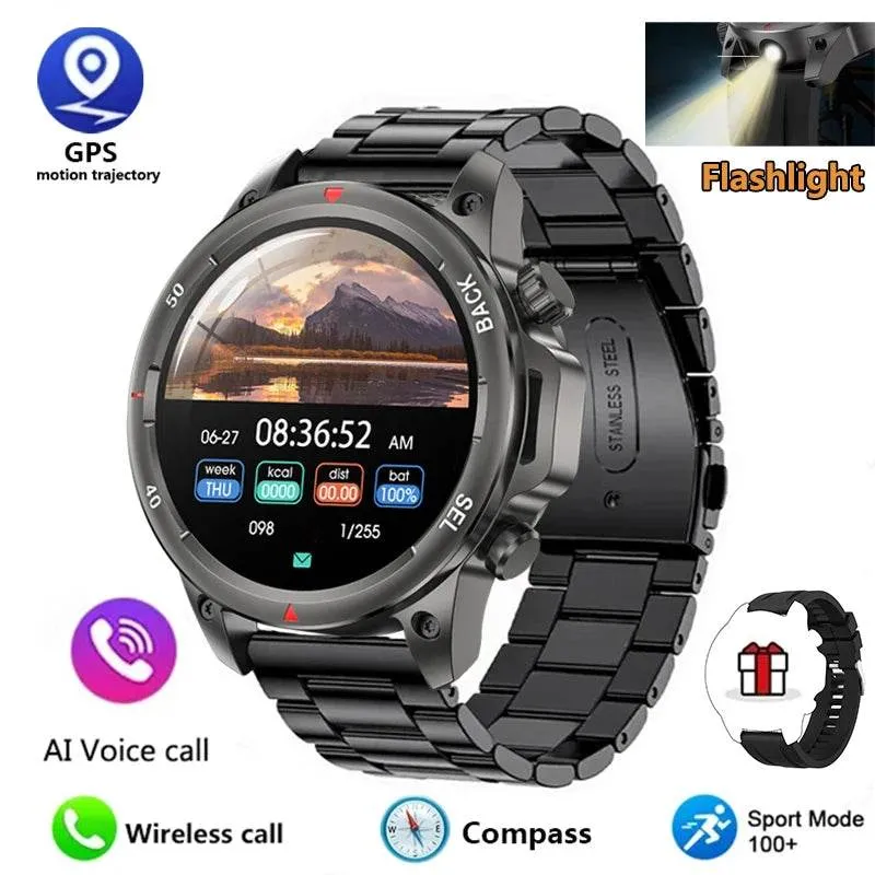 New NFC Men's Smart Watch Bluetooth Call LED Sports Smart Watch Heart Rate Sleep Health Temperature Monitoring Smartwatches