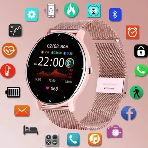 New Women Smart watch Ladies Full touch Screen Sport Fitness Watch Waterproof Bluetooth For Android IOS Smart watch Female