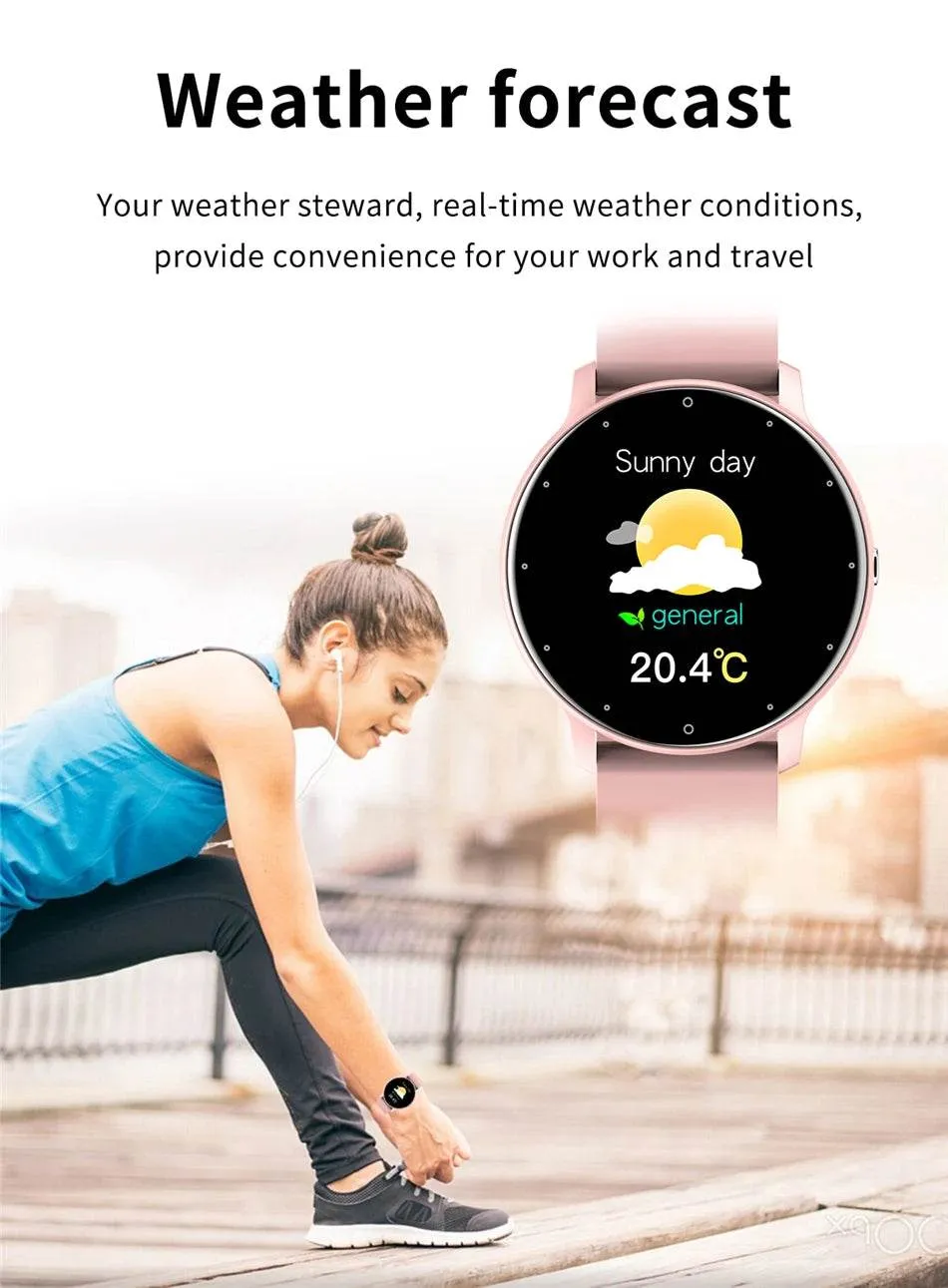 New Women Smart watch Ladies Full touch Screen Sport Fitness Watch Waterproof Bluetooth For Android IOS Smart watch Female