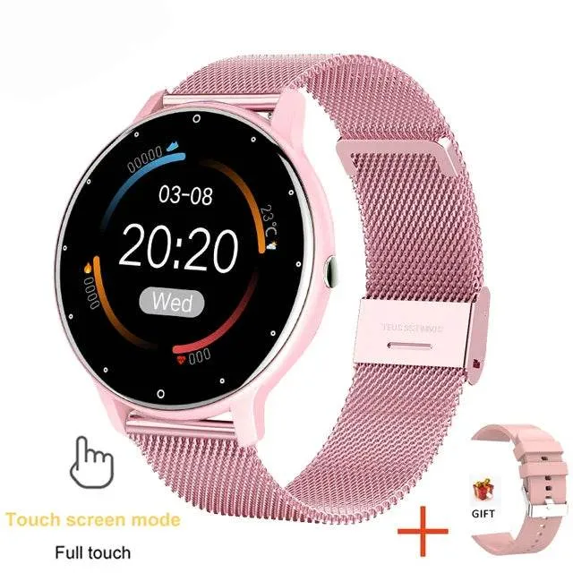 New Women Smart watch Ladies Full touch Screen Sport Fitness Watch Waterproof Bluetooth For Android IOS Smart watch Female