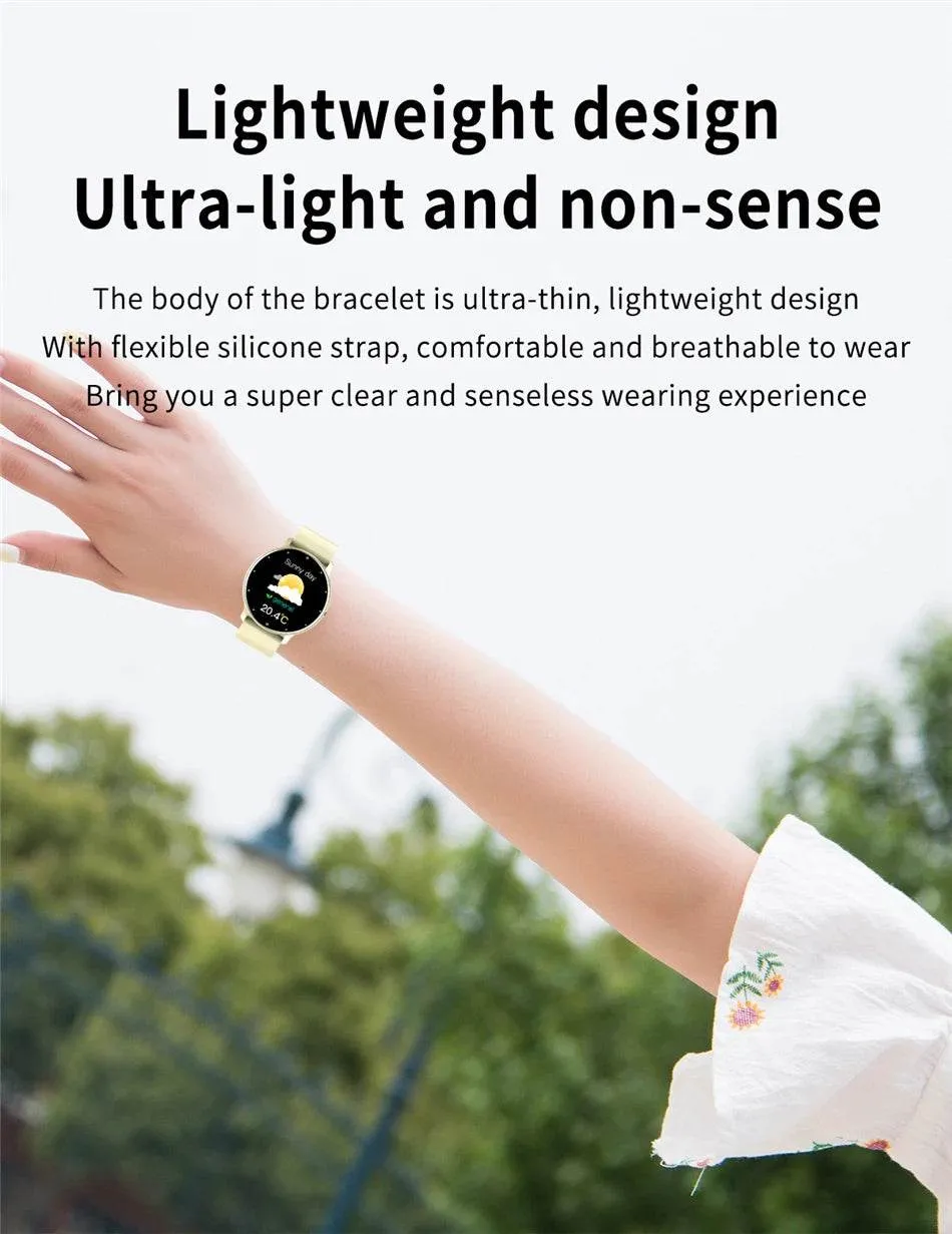 New Women Smart watch Ladies Full touch Screen Sport Fitness Watch Waterproof Bluetooth For Android IOS Smart watch Female