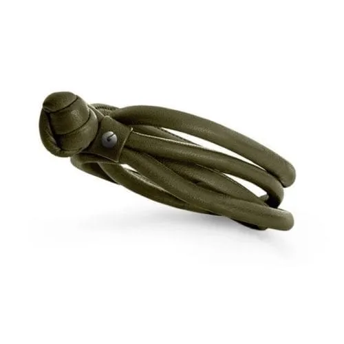 Ole Lynggaard Leather Bracelet - Army