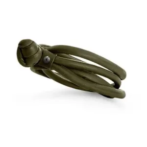 Ole Lynggaard Leather Bracelet - Army