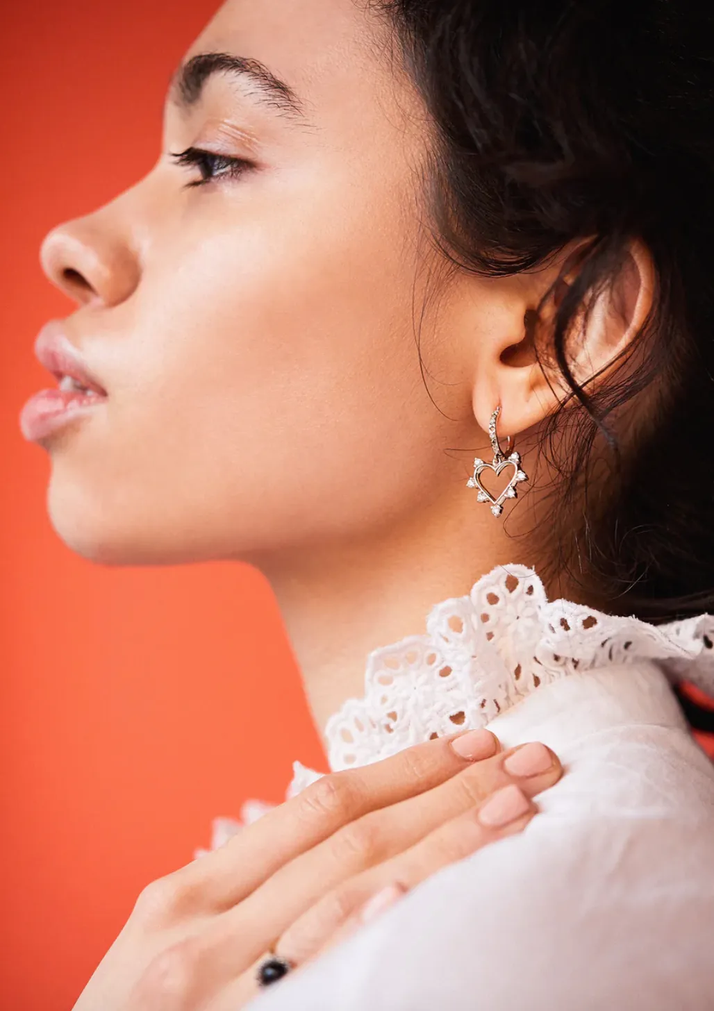 Open Heart Earrings