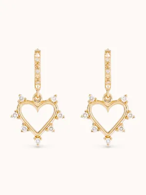Open Heart Earrings