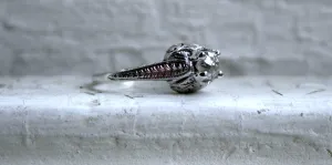Ornate Antique Platinum Diamond Solitaire Engagement Ring - 0.75ct.