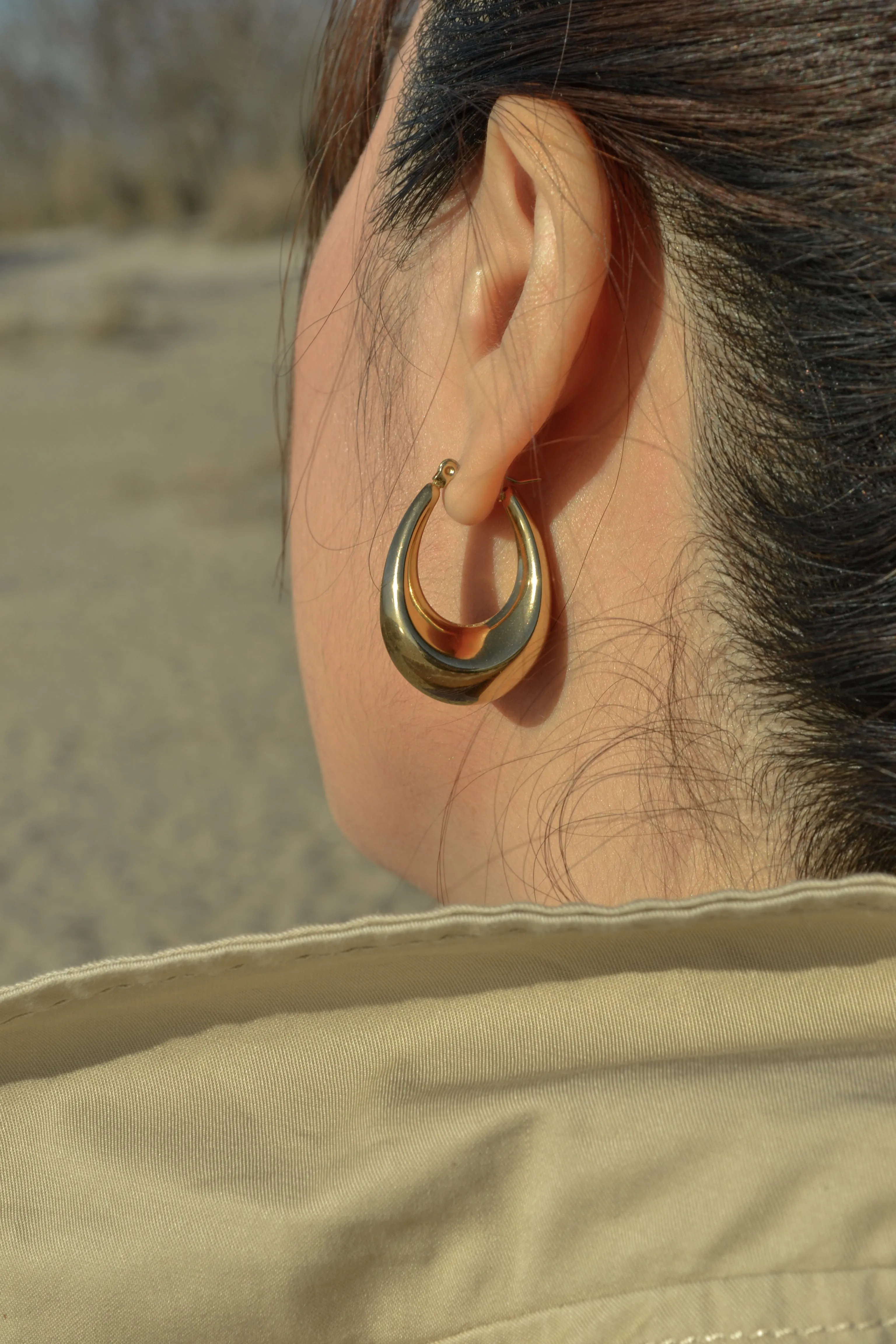 Oval Hoop Earrings