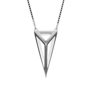 Oversized Cut Away Pyramid Necklace