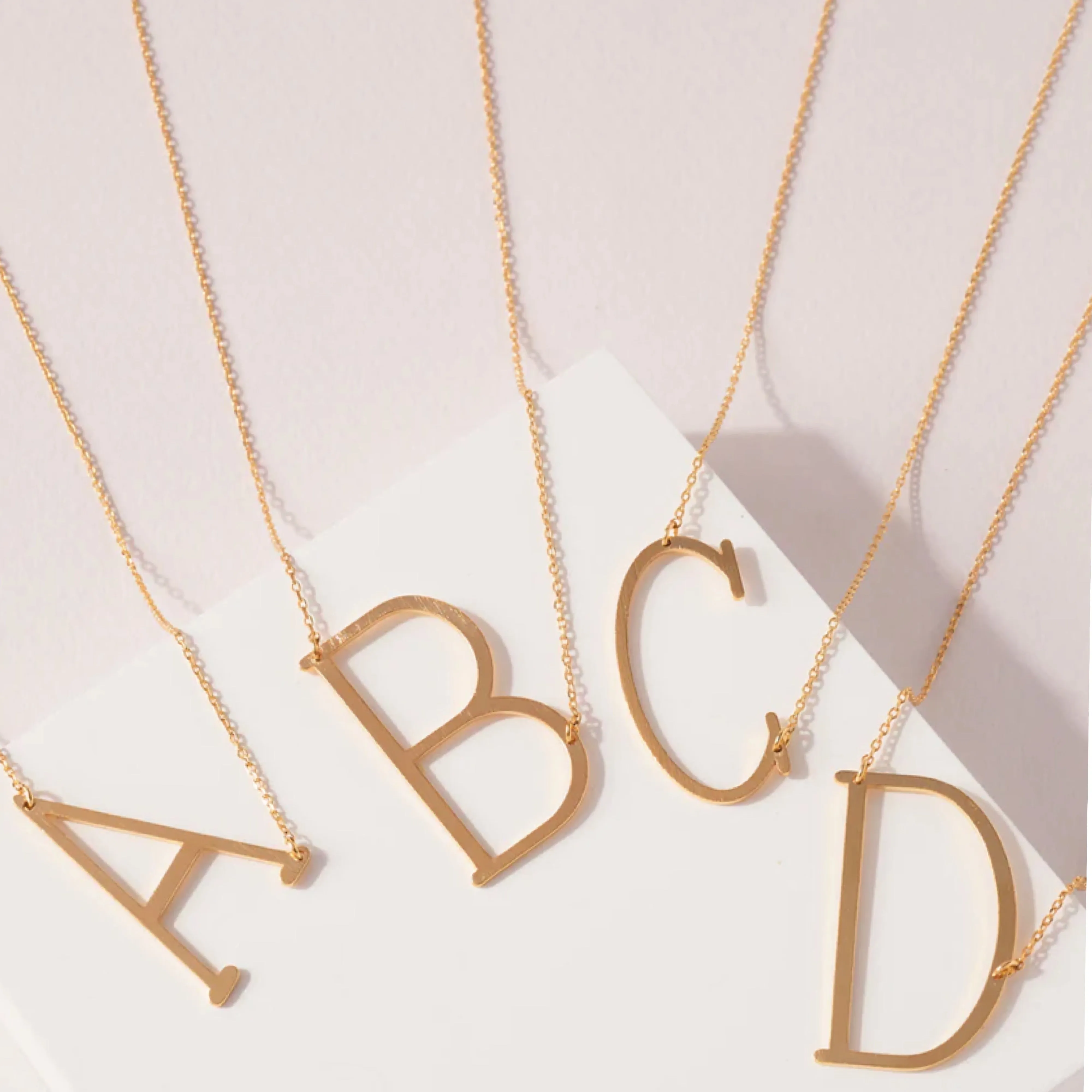 Oversized “L” Initial Pendant