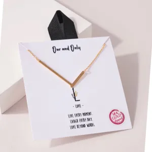 Oversized “L” Initial Pendant