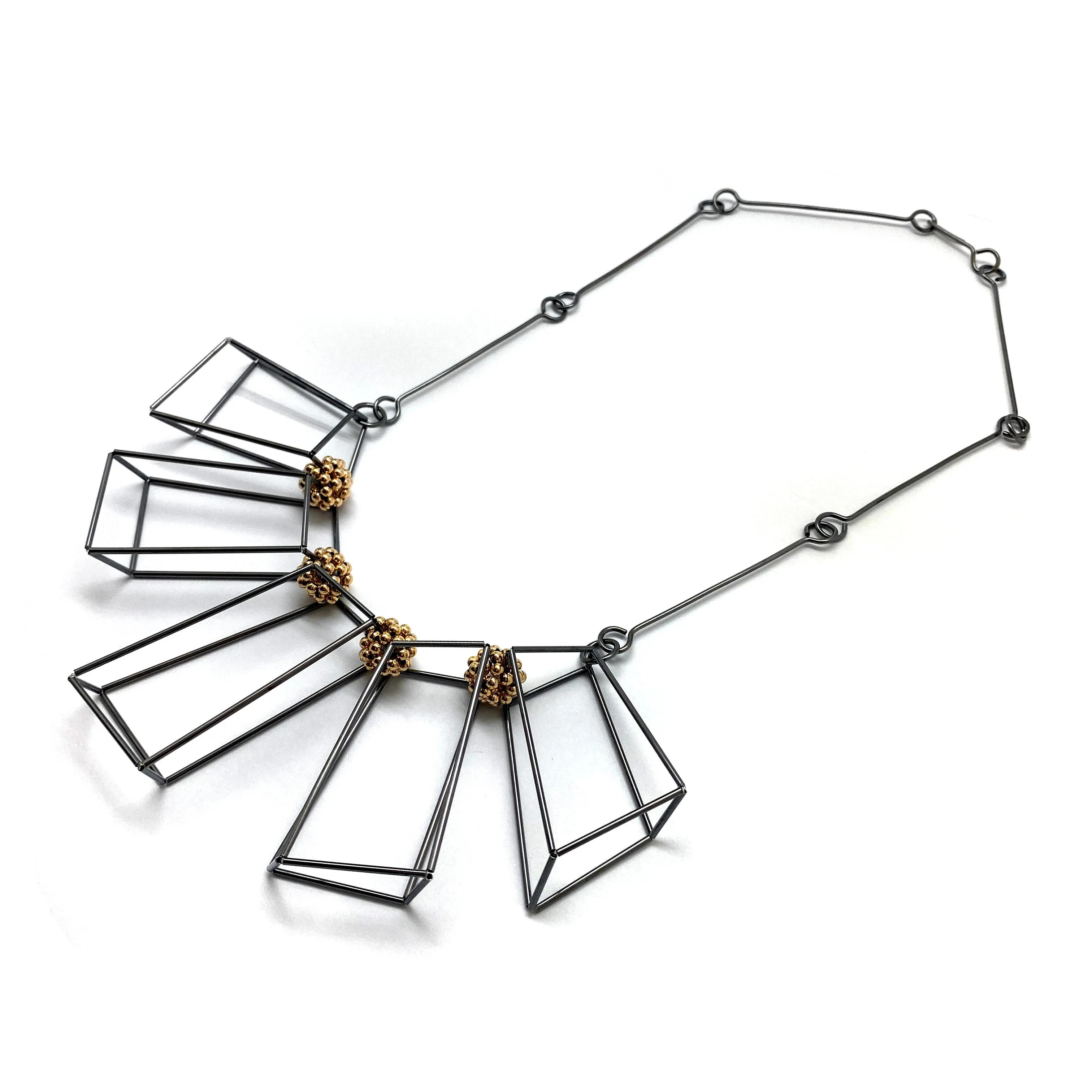 Oxidized Geometric Necklace