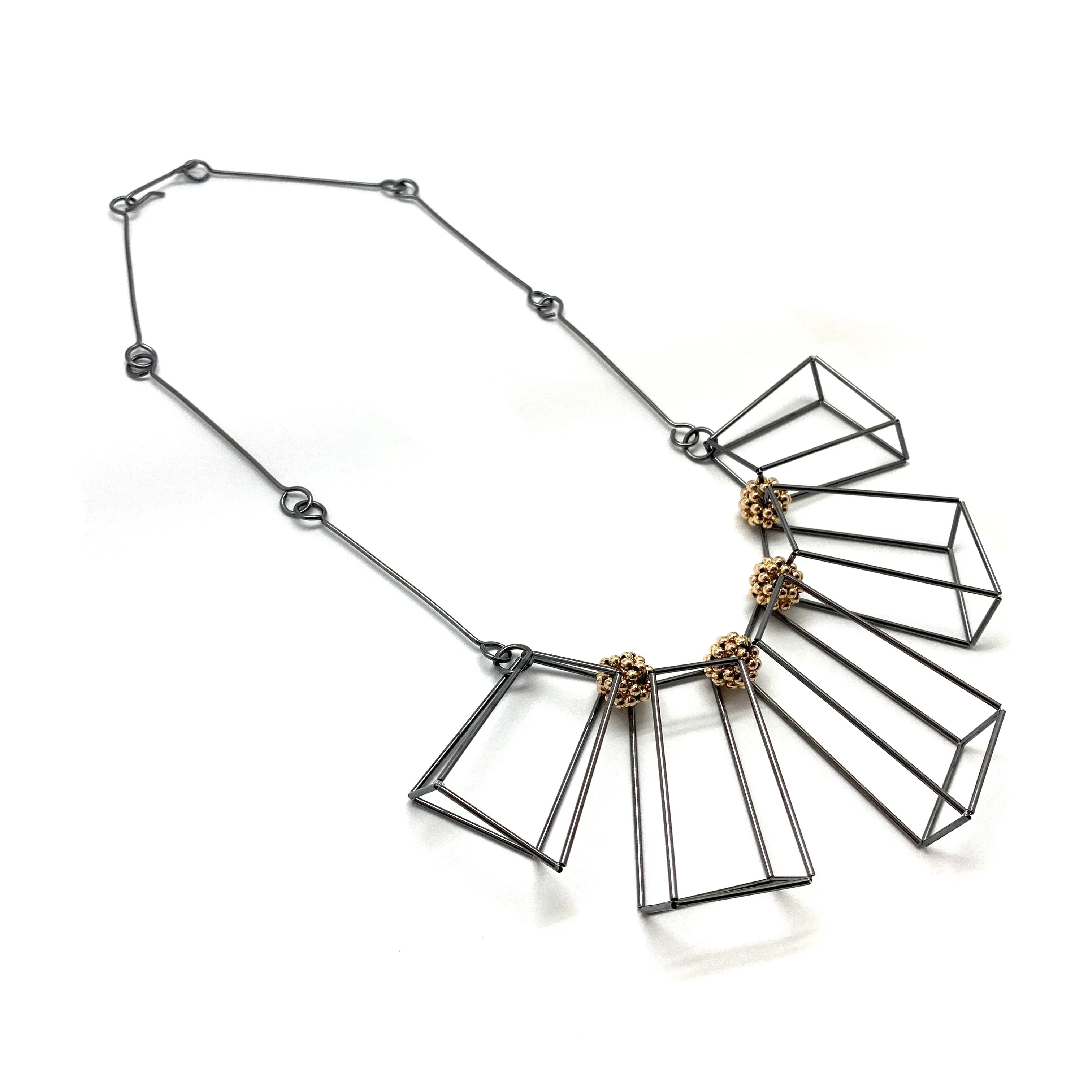 Oxidized Geometric Necklace