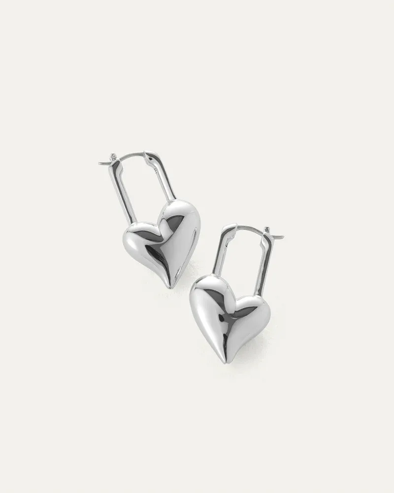 PADLOCK HEART EARRING 011525