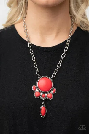 Paparazzi Geographically Gorgeous - Red Necklace