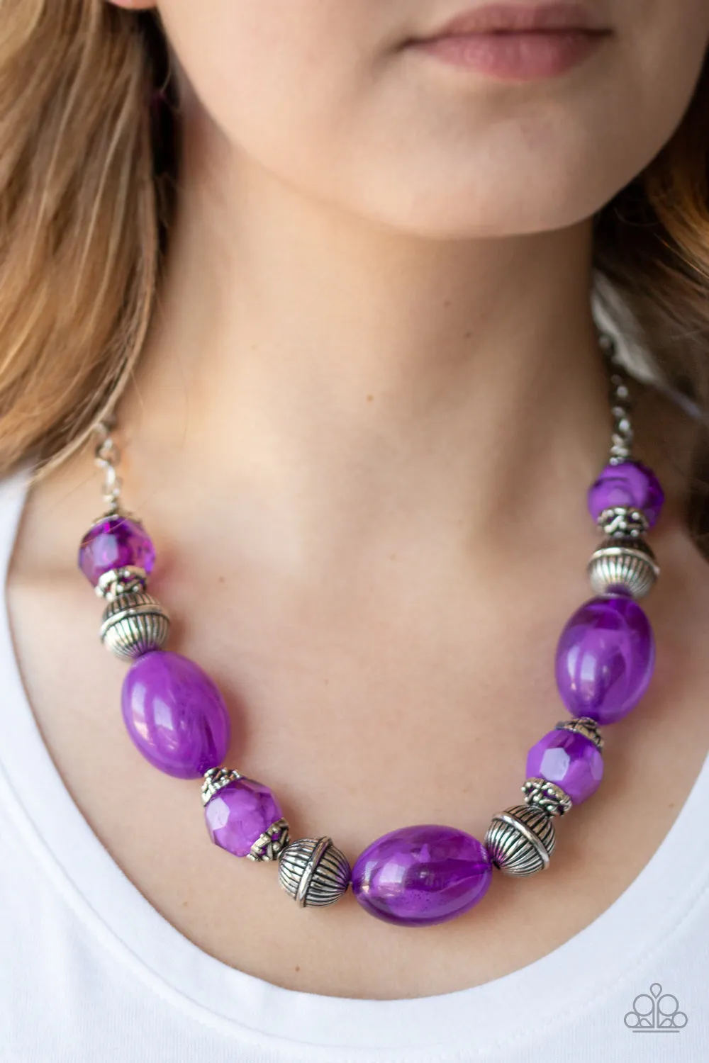 Paparazzi - Ice Melt - Purple Necklace