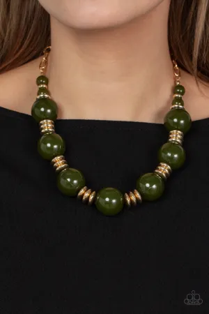 Paparazzi - Race to the POP - Green Necklace
