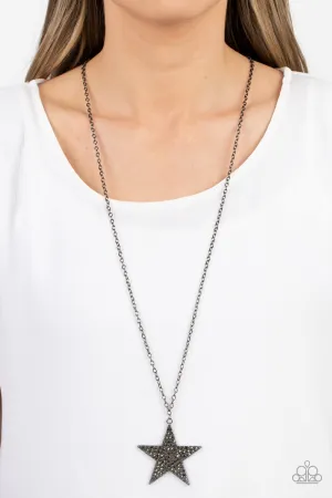 Paparazzi - Rock Star Sparkle - Black Necklace