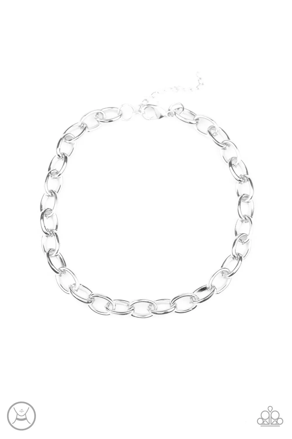 Paparazzi Urban Uplink -  Silver Chain Choker
