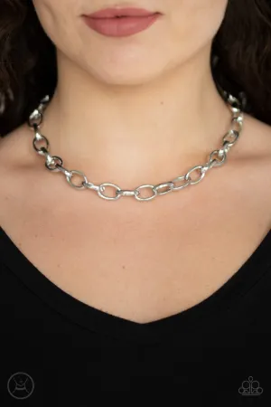 Paparazzi Urban Uplink -  Silver Chain Choker