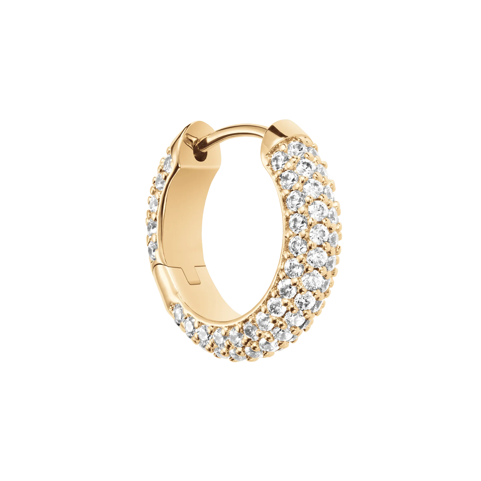 Pavé Crystal Earrings Gold