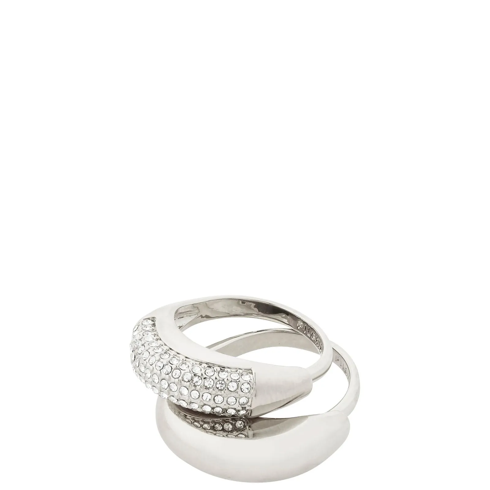 Pilgrim Learn Silver Chunky Rings