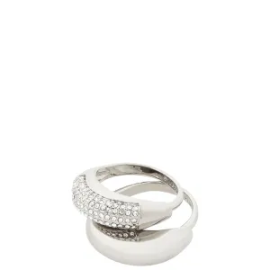 Pilgrim Learn Silver Chunky Rings