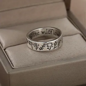 Platinum Retro Style Adjustable Ring for Men