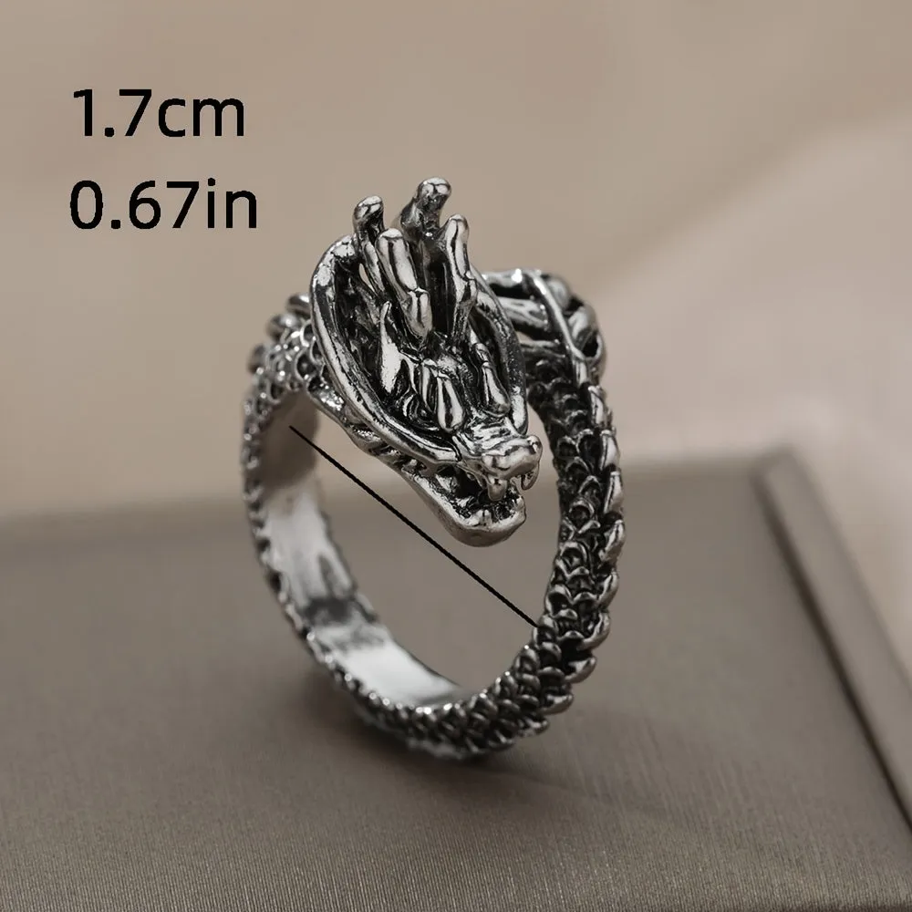 Platinum Retro Style Adjustable Ring for Men