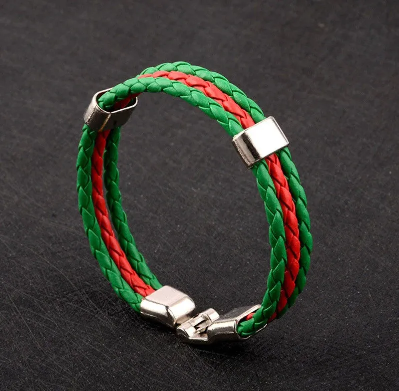 Portugal Flag Braided Bracelet