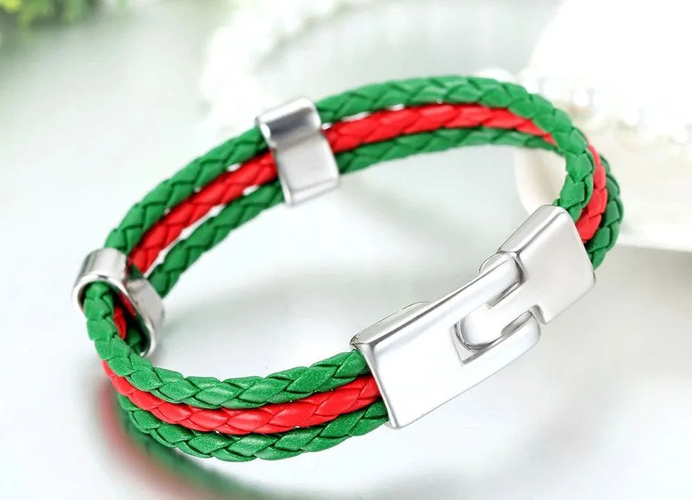 Portugal Flag Braided Bracelet