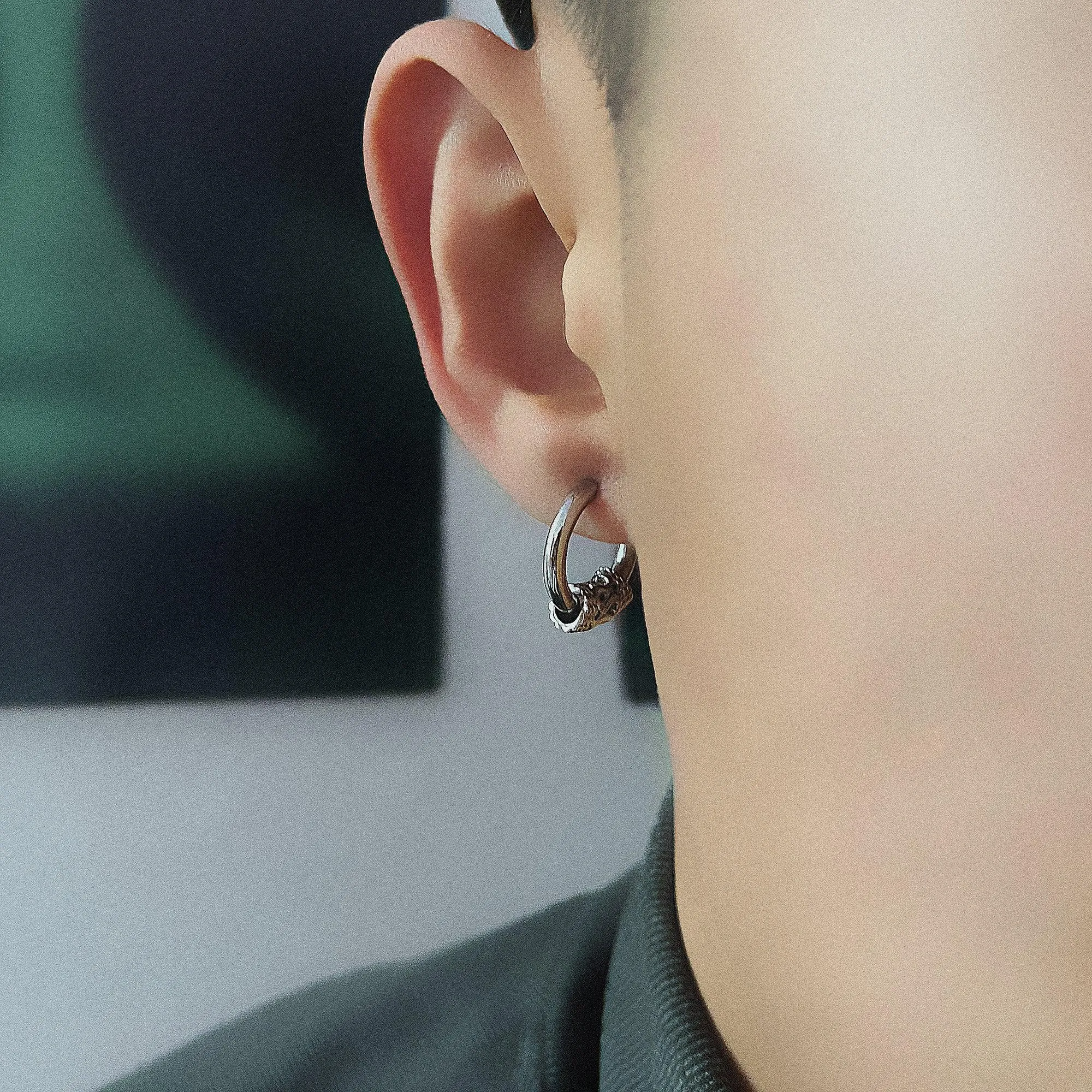 Punk Chunky Hoop Earrings