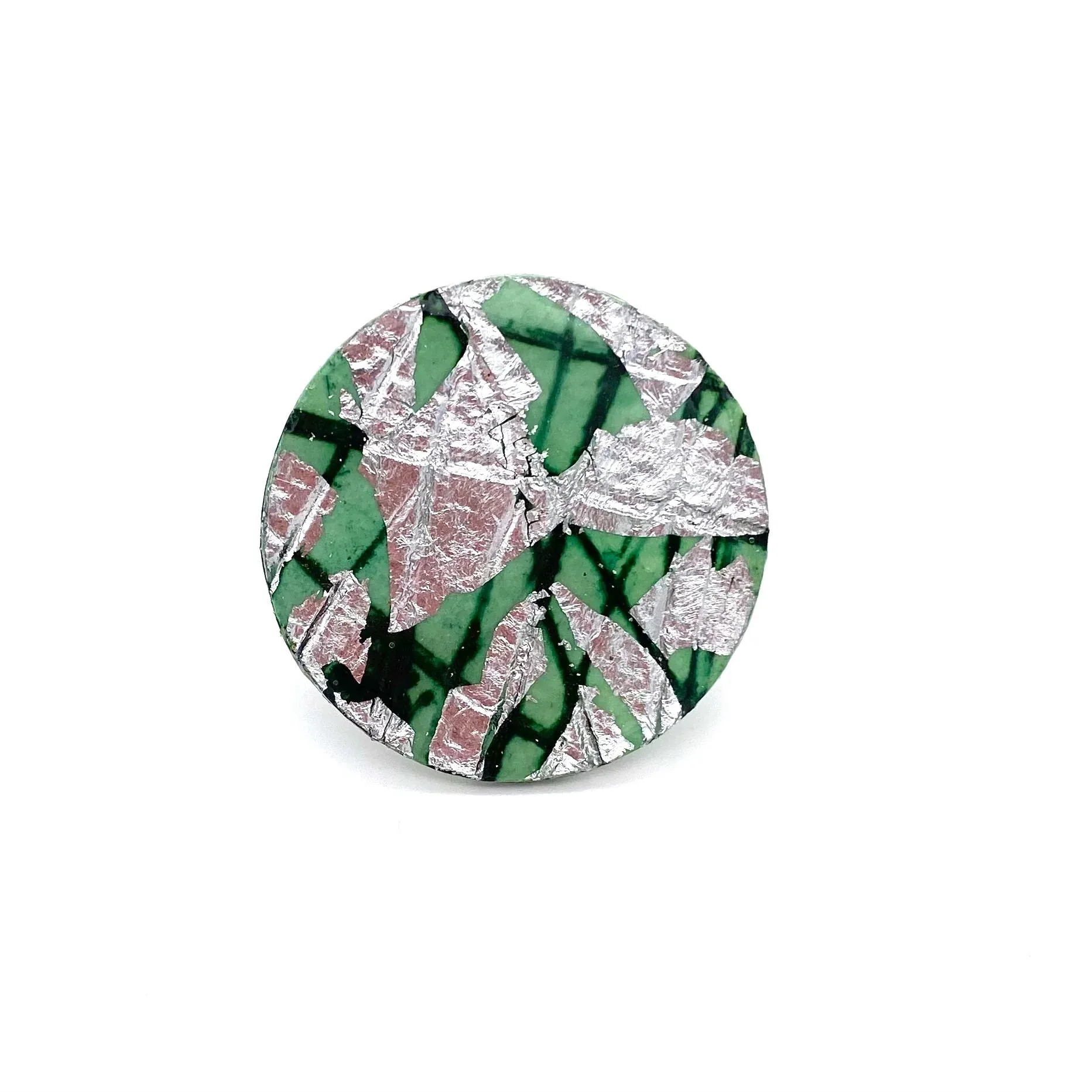 Ró Cocktail Ring - Silver/Jade