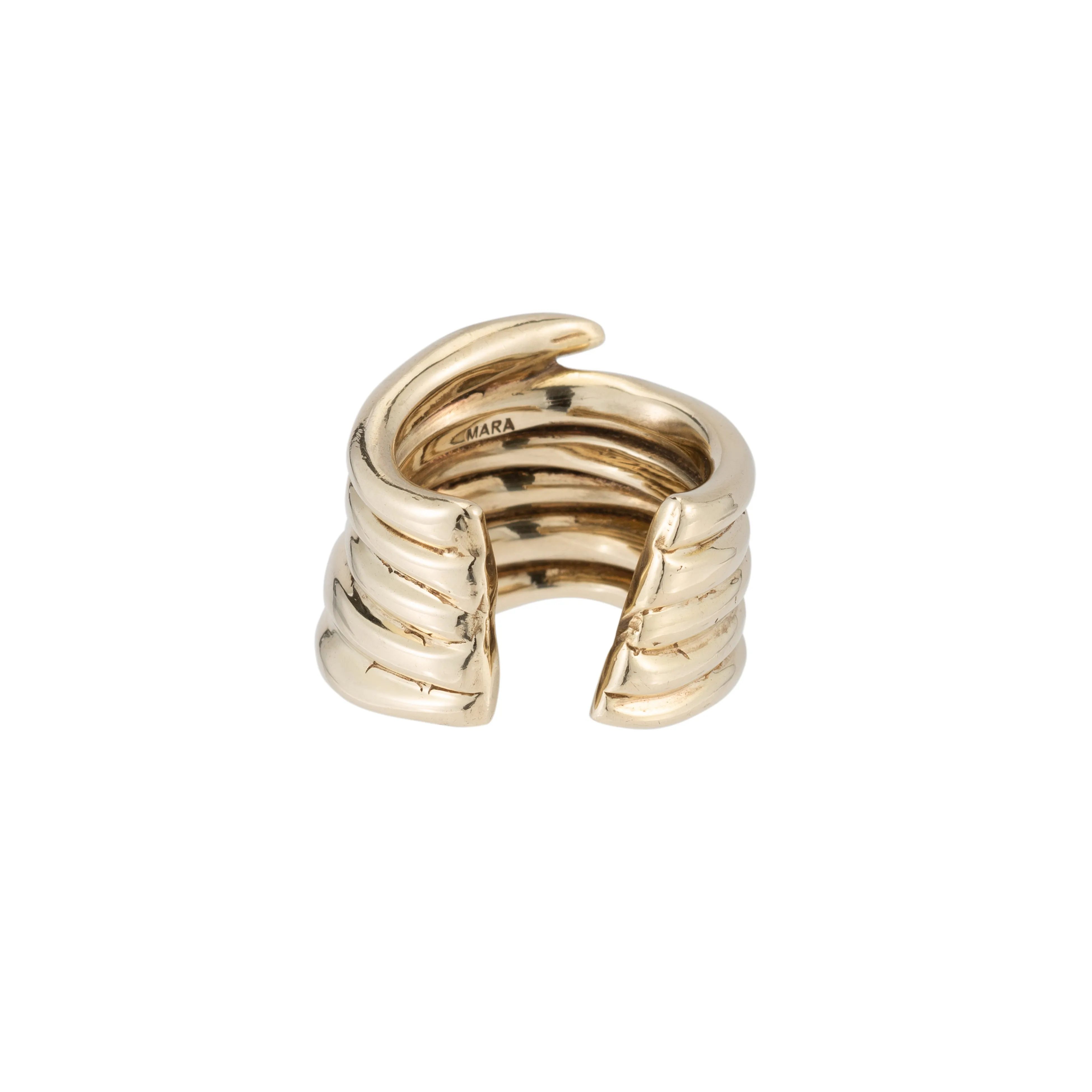 Raw Chunky Snake Ring - 14K Gold Plated