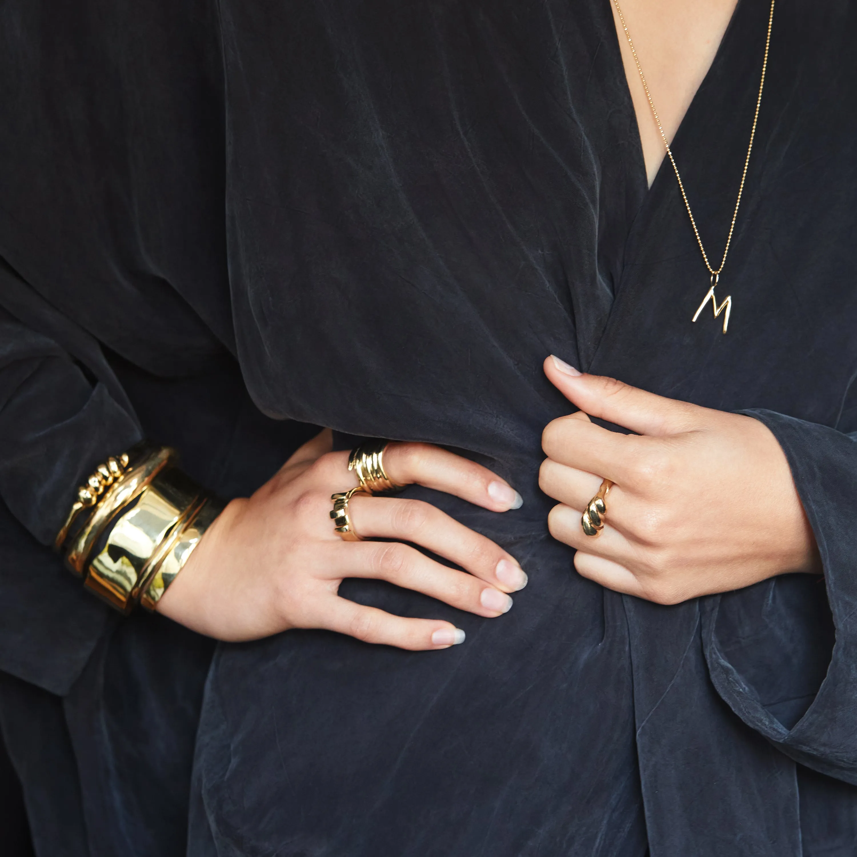 Raw Chunky Snake Ring - 14K Gold Plated