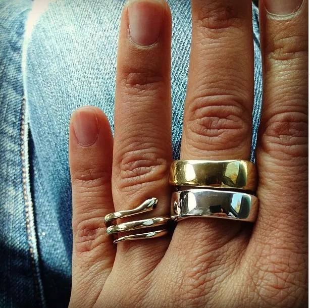 Raw Cuff Ring - 14K Gold Plated