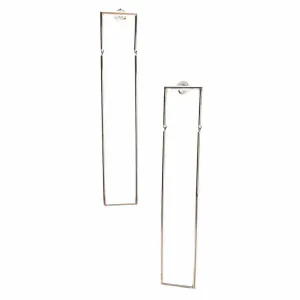 Rectangle Hinge Earrings - Silver