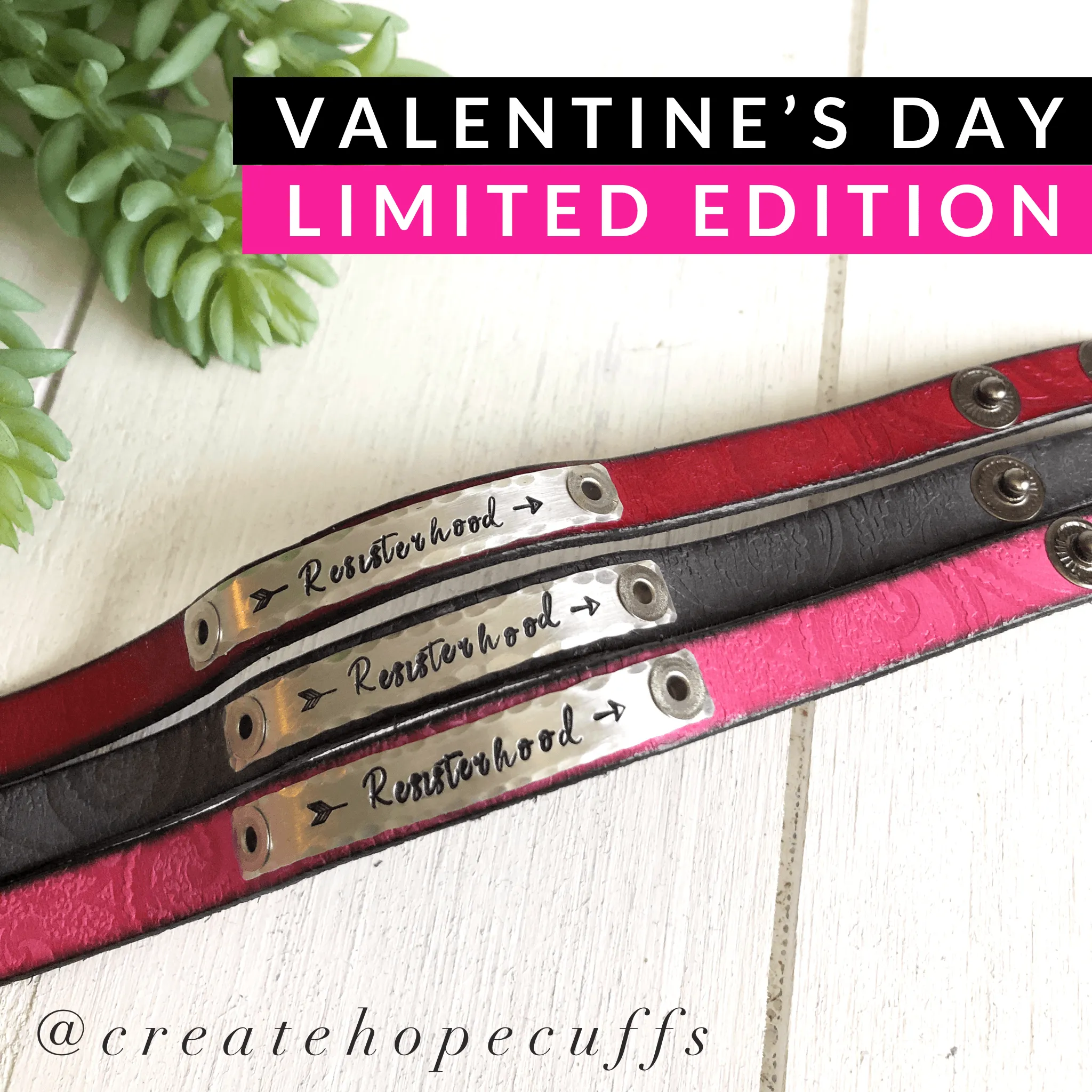 Resisterhood Metallic Leather Skinny Bracelets, Jen Hatmaker Collection, Hope Swag, 4 colors