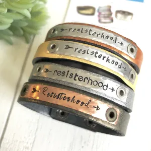 Resisterhood Metallic Leather Skinny Bracelets, Jen Hatmaker Collection, Hope Swag, 4 colors