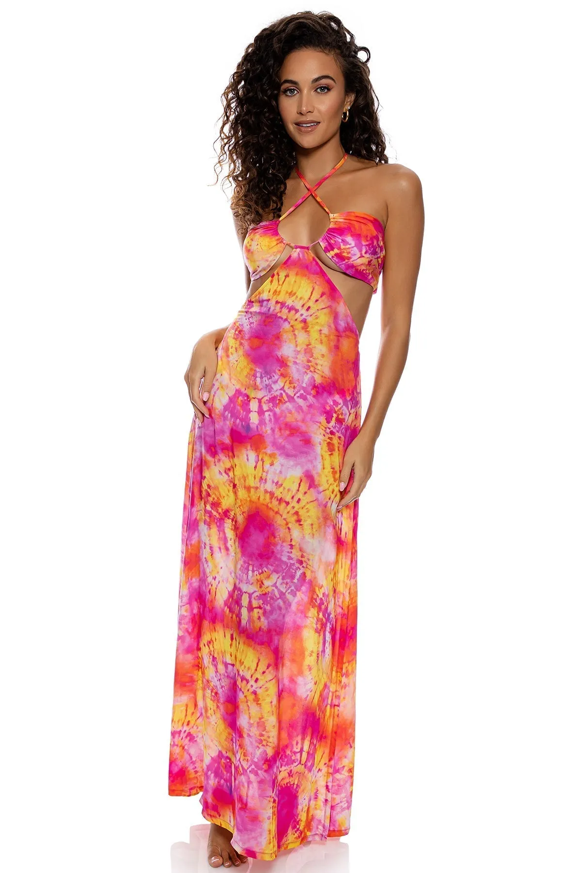 RETRO DREAM - Bandeau Cut Out Dress