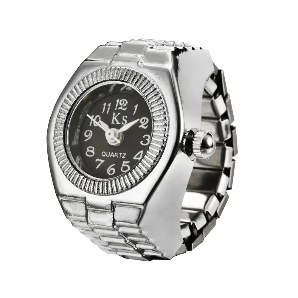 Retro Elastic Stretchy Quartz Watch Rings