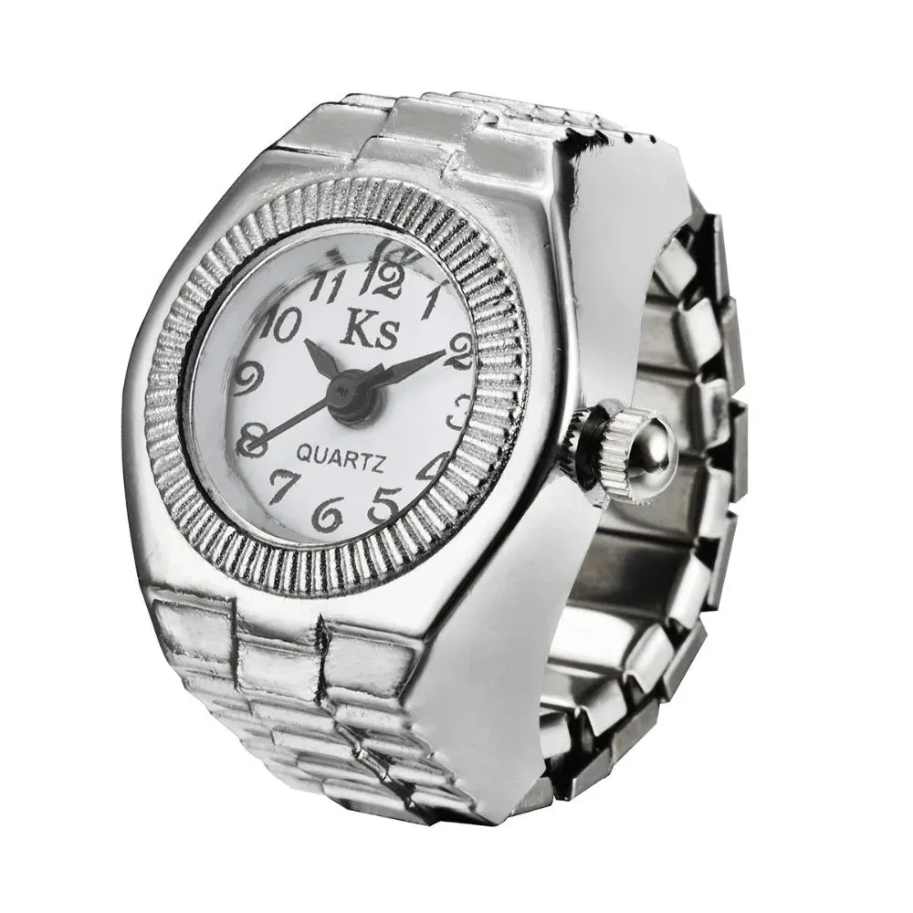 Retro Elastic Stretchy Quartz Watch Rings
