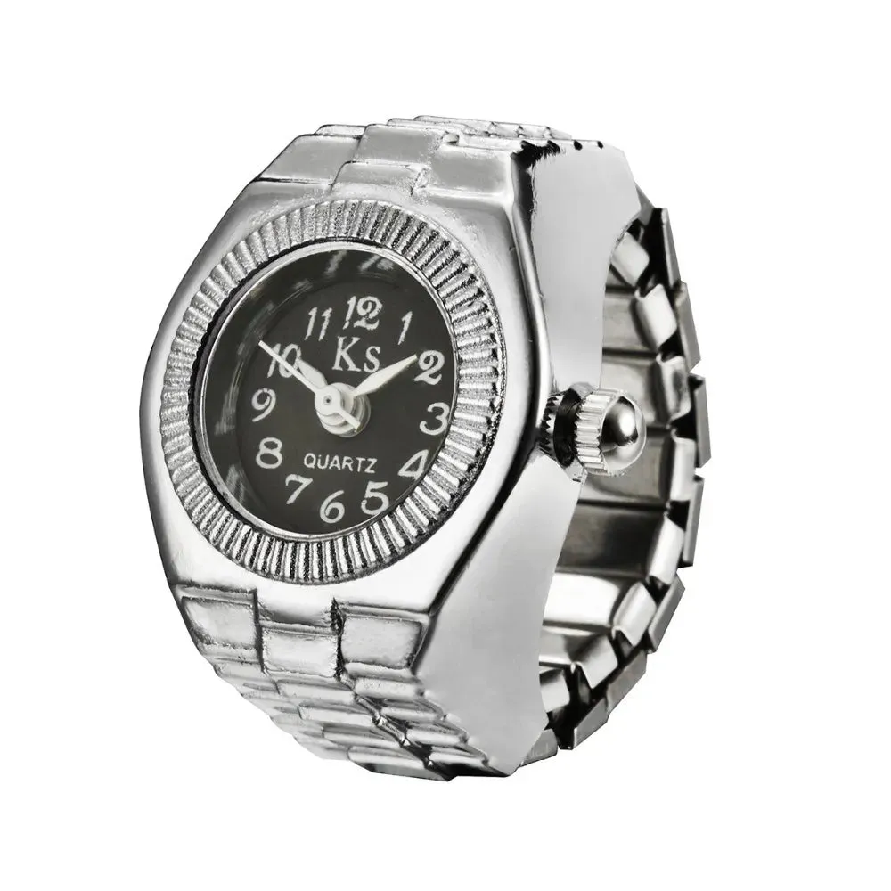 Retro Elastic Stretchy Quartz Watch Rings
