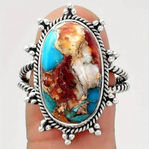 Retro gorgeous turquoise fashion ring, Bohemian Style Turquoise Elegant Ring