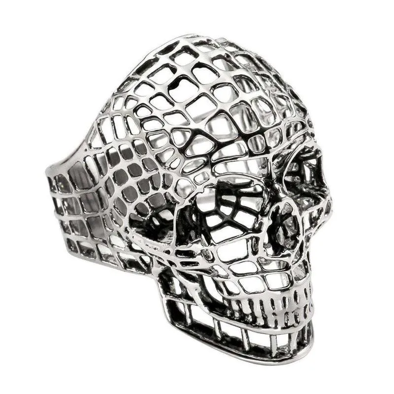 Retro Gothic Skull Ring Rock Locomotive Jewelry