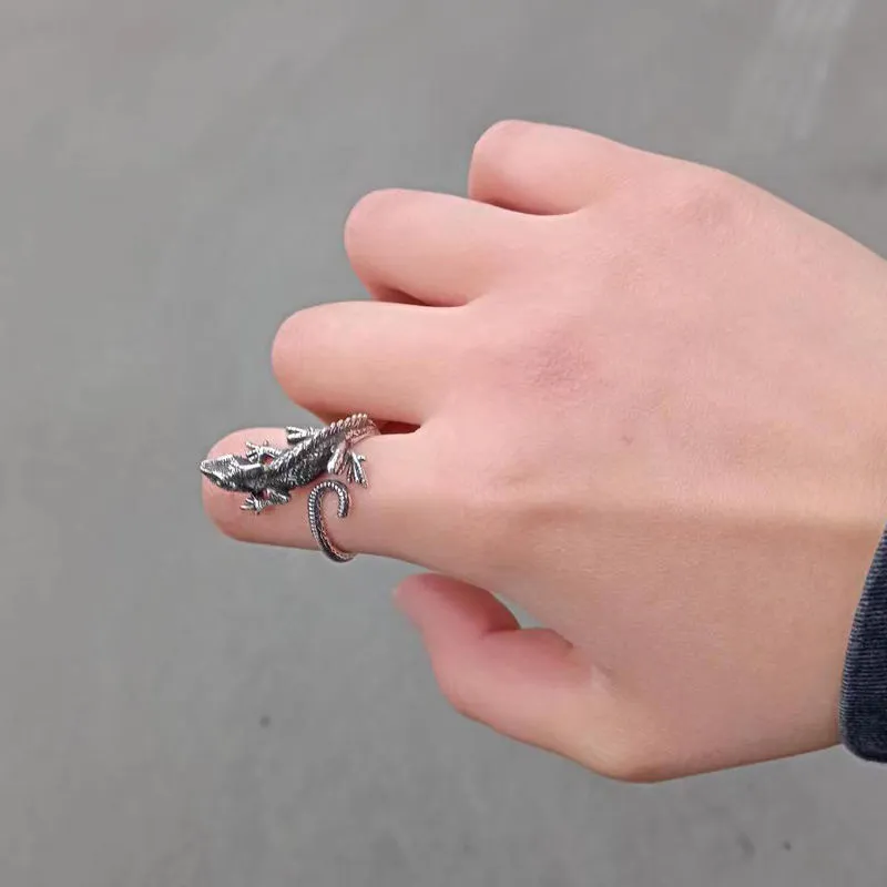 Retro Lizard Ring Personality Men's Sports Leisure Accessory