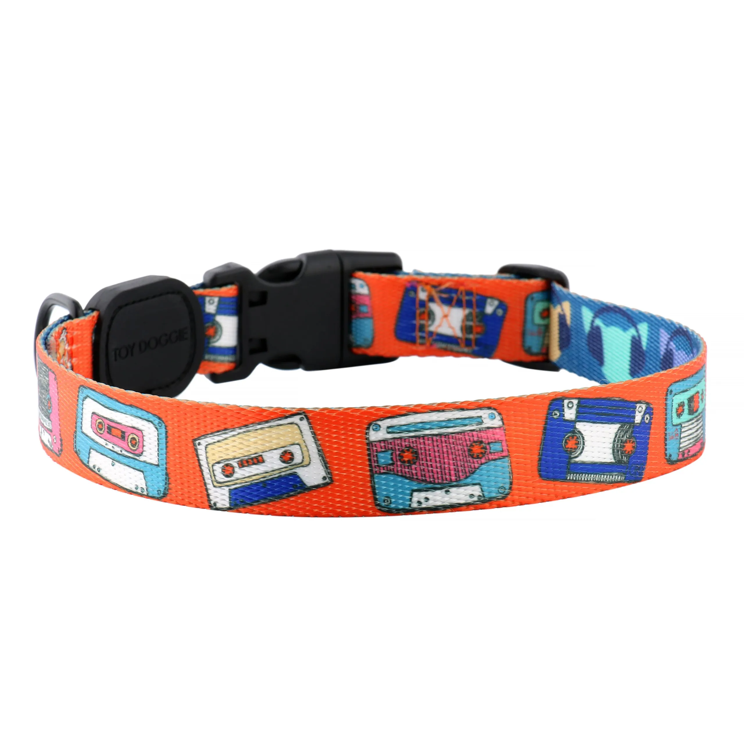 Retro Mixtape Bark Sides Premium Dog Collar