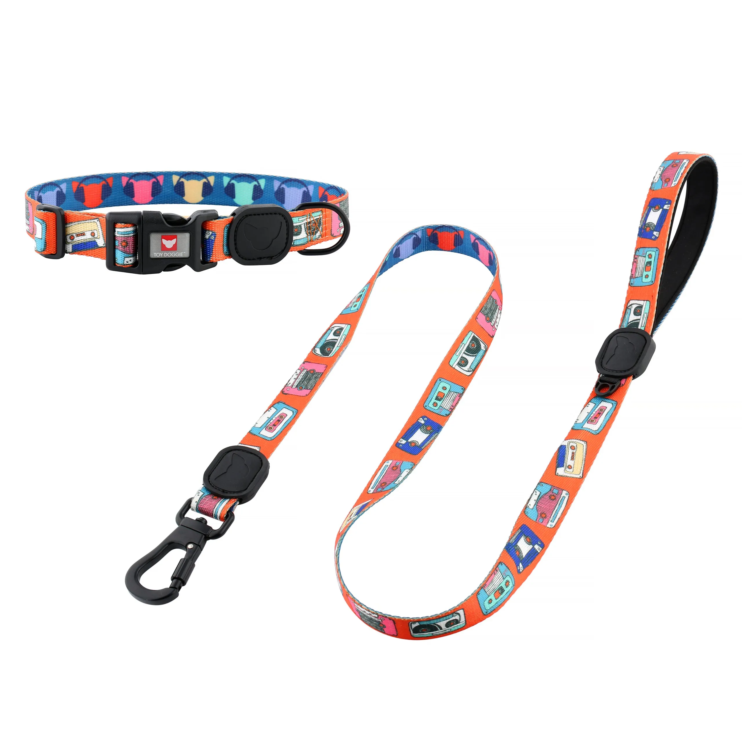 Retro Mixtape Bark Sides Premium Dog Collar